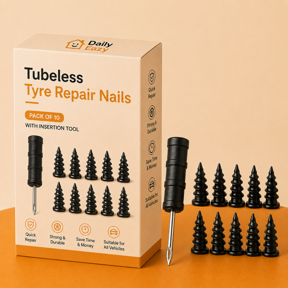 Tubeless Tyre Repair Nails (10 Pcs)