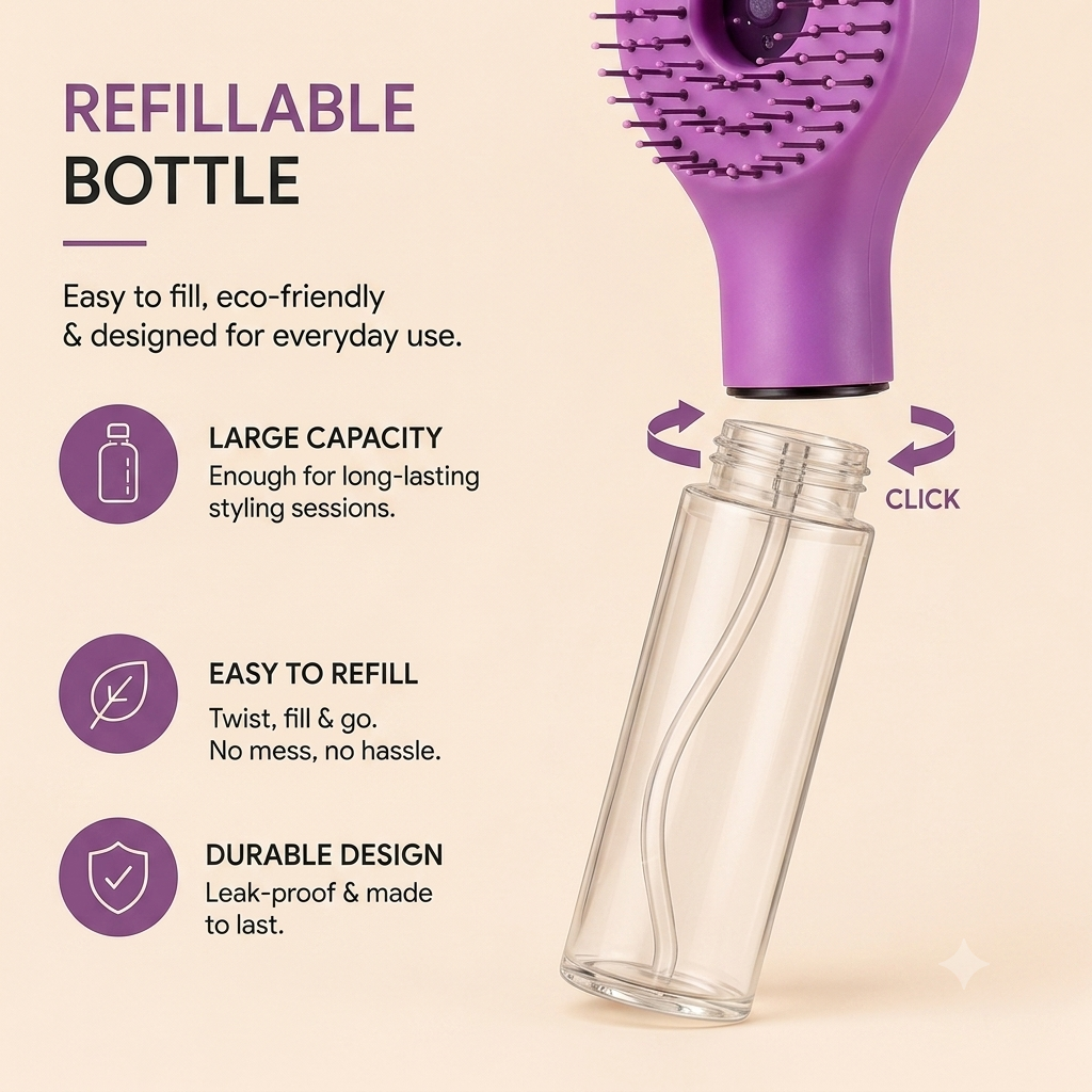 2-in-1 Hair Spray Comb Brush
